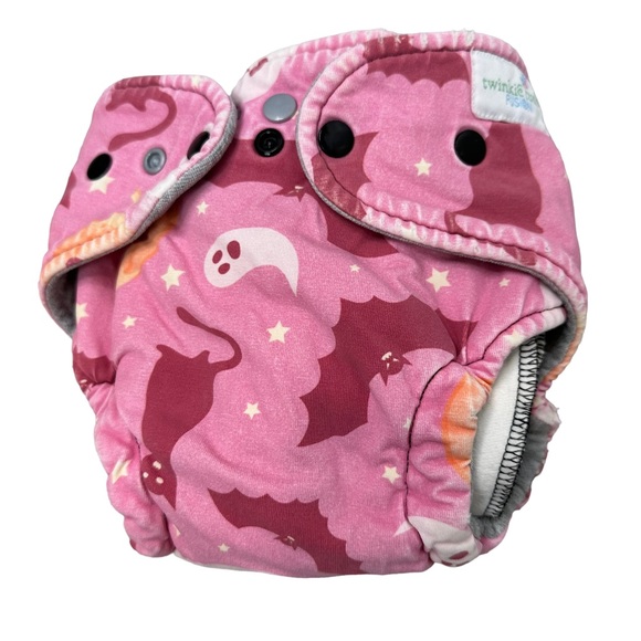 Twinkie Tush Cloth Diaper Bundle Fabric Diaper Baby Adjustable Halloween Pumpkin - Picture 2 of 11